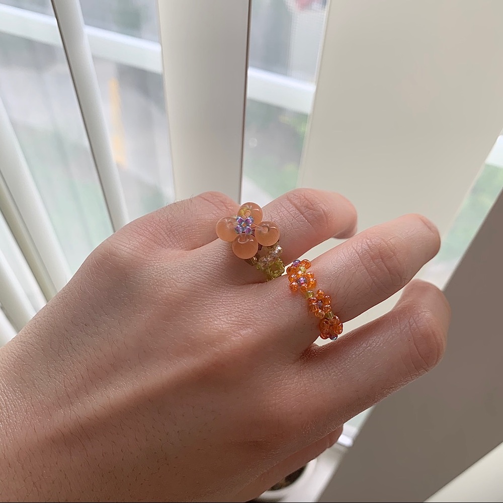 Flower Bead Ring - image 1